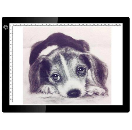 (image for) A4 LED Light Pad, Ultra Thin Portable LED Light Tracer, Full Range Dimmable with USB Power Cable