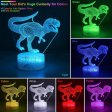 (image for) Animal Images 3D Illusion LED Night Light w/ 16 Colors Remote Touch Switch Adjustable Brightness for Kids Bedroom Decoration
