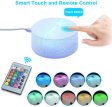 (image for) Animal Images 3D Illusion LED Night Light w/ 16 Colors Remote Touch Switch Adjustable Brightness for Kids Bedroom Decoration