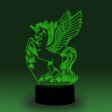 (image for) Animal Images 3D Illusion LED Night Light w/ 16 Colors Remote Touch Switch Adjustable Brightness for Kids Bedroom Decoration