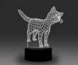 (image for) Animal Images 3D Illusion LED Night Light w/ 16 Colors Remote Touch Switch Adjustable Brightness for Kids Bedroom Decoration