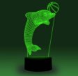 (image for) Animal Images 3D Illusion LED Night Light w/ 16 Colors Remote Touch Switch Adjustable Brightness for Kids Bedroom Decoration