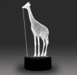 (image for) Animal Images 3D Illusion LED Night Light w/ 16 Colors Remote Touch Switch Adjustable Brightness for Kids Bedroom Decoration
