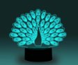 (image for) Animal Images 3D Illusion LED Night Light w/ 16 Colors Remote Touch Switch Adjustable Brightness for Kids Bedroom Decoration