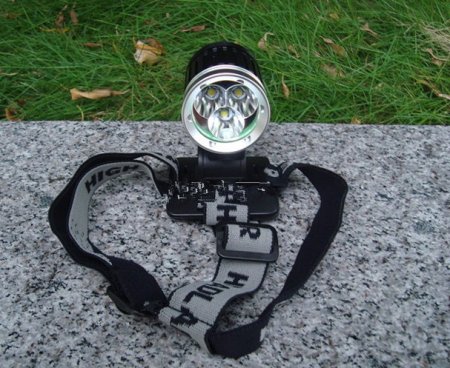 (image for) 3X Cree XML T6 Led Head Lamp 3600 Lumens Led Flashlight 3 Modes Bicycle Front Led Light