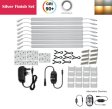 (image for) C-Series 8 Pack (8*3W) Dimmable CRI 90 Ultra Thin 12inch Linkable Linear LED Under Cabinet Lights with Dimmer & Power Adapter