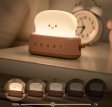 (image for) 2pcs Pack (1Green+1Pink) Dimmable LED Toast Night Light Rechargeable Desk lamp with Timer for Baby Girls Boys