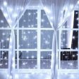 (image for) 300 LED Curtain Lights 9.8FT by 9.8FT, 8 Lighting Modes White Color Window Curtain String Lights with Remote USB Powered, Home Party Christmas Indoor Outdoor Decor