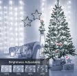 (image for) 300 LED Curtain Lights 9.8FT by 9.8FT, 8 Lighting Modes White Color Window Curtain String Lights with Remote USB Powered, Home Party Christmas Indoor Outdoor Decor