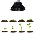 (image for) 12W LED Growing Lamp E27 Base 4 Bands Plant Growing Bulb for Plant Works Best with Seeds through Flowering, Indoor Garden Greenhouse, Hydroponics and Aquatic Systems