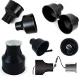 (image for) 4pcs Pack Embedded Parts, Plastic Horn Shape, Black Built-in Fitting, Waterproof Outdoor/Indoor Pre-embedded Inserts, for LED Inground/Step Stair/Underwater Swimming Pool Lights