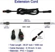 (image for) 4pcs Pack Extension Cord, 3.28ft 2Pins with Waterproof Male and Female Connector, Copper Core Wire, Lighting Accessories Fittings for LED Inground/Step Stair/Underwater Swimming Pool Lights