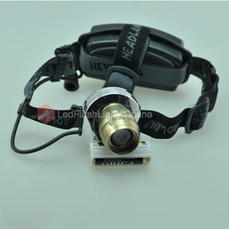 (image for) CREE Q5 LED Zoomable Head Lamp Light 300 lumens 3 Mode Bicycle Head Lamp Fishing Light White Light Working