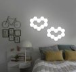 (image for) 10 Pack Hexagonal LED Wall Light, DIY Modular Touch Sensitive Lights LED Night Light