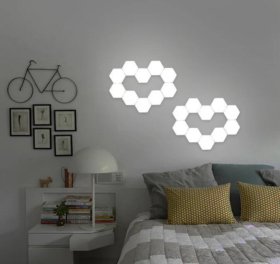 10 Pack Hexagonal LED Wall Light, DIY Modular Touch Sensitive Lights LED Night Light