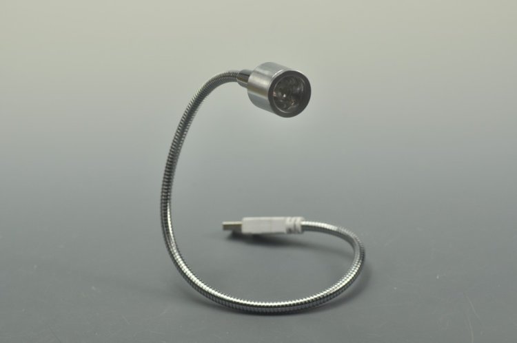 (image for) White Flexible USB LED Reading Light Lamp for Computer Laptop Notebook PC Metal Snake