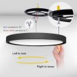 (image for) 2 Pack 12 Inch 24W Flush Mount LED Ceiling Light 2800 LM Black Round LED Ceiling Lamp