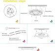 (image for) 2 Pack 12 Inch 24W Flush Mount LED Ceiling Light 2800 LM Black Round LED Ceiling Lamp