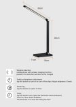 (image for) LED Desk Lamp with Wireless Chargers and USB Charging Port for Home Office, Desk Light withTimer for Reading, Study, Crafts