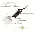 (image for) 8PCS Pack 1W 12-24V DC IP67 Outdoor Moonlight LED Deck Light LED Corner Light for Corridor Steps