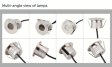(image for) 6PCS Pack 3W DC12V-24V IP67 Anti-Glare Mountable Outdoor Underground Light Stainless Steel Dimmable Honeycomb Step Light