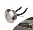 (image for) 8PCS Pack 1W DC12V IP67 Recessed LED Wall Corner Light Outdoor LED Step Lights Stainless Steel Inground Light