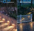 (image for) 6PCS Pack Low Voltage LED Deck Lights, Landscape Stair Railing Light Fixture with 4W Integrated LED,12V AC/DC Accent Lighting with Black Powder Coated Aluminum Finish