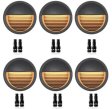(image for) 6PCS Pack Low Voltage LED Deck Lights, Landscape Stair Railing Light Fixture with 4W Integrated LED,12V AC/DC Accent Lighting with Black Powder Coated Aluminum Finish