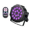 (image for) LED UV Par Lights IP65 Waterproof Outdoor LED 18W UV Stage Wash/Strobe Lights DMX512 Controllable Multiple Lights Linkable DJ Lights Party Lights for Outside Party Wedding Holiday