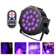 (image for) LED UV Par Lights IP65 Waterproof Outdoor LED 18W UV Stage Wash/Strobe Lights DMX512 Controllable Multiple Lights Linkable DJ Lights Party Lights for Outside Party Wedding Holiday
