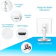 (image for) Tri-Fold LED Makeup Mirror w/ 360° Rotation, 3x/2x Magnification, 32 LEDs, Touching Dimmer and Dual Power Supply for Lighted Vanity Mirror