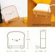 (image for) Meme Toast Bread LED Night Light Rechargeable Desk lamp with Timer for Baby Girls Boys