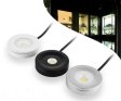 (image for) 2Pack 3W Waterproof LED Puck Light IP65 Rated LED Undercabinet Light Dimmable Outdoor LED Wall Light