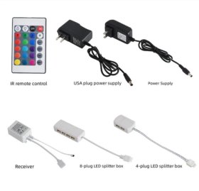 RGB LED Under Cabinet Lighting Silver Rounded Aluminum Alloy Shell 2W 12VDC Puck Light for Motorhome, Caravan, Truck, Kitchen, Wine Cabinet, Wardrobe