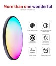 (image for) 2 Pack 24W 12'' Smart RGBCW Ceiling Light Fixtures RGB Color Changing, 2700K-6500K Adjustable with Dimmable Brightness, Compatible with Alexa/Google Home/APP Control WiFi Light for Bedroom/Kid's Room/Party