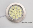 (image for) 6pcs Packing Rounded LED Stainless Steel Under Cabinet Lighting 2W 12VDC 3 Switches are Available Controllable Puck Light for Motorhome, Caravan, Truck, Kitchen, Wine Cabinet, Wardrobe