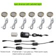 (image for) 6pcs Packing Rounded LED Stainless Steel Under Cabinet Lighting 2W 12VDC 3 Switches are Available Controllable Puck Light for Motorhome, Caravan, Truck, Kitchen, Wine Cabinet, Wardrobe