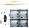 (image for) 3pcs Pack Silver Finish LED Under Cabinet Lighting Kit Dimmable CRI90 Ultra Thin SMD2835 12V 15W 900 Lumens with Dimmer & Power Supply Included
