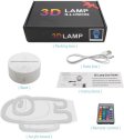 (image for) Among Us Toys 3D LED Multicolor Night Light w/ 16 Colors Remote Touch Switch Adjustable Brightness for Kids Bedroom Decoration