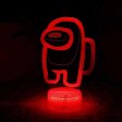 (image for) Among Us Toys 3D LED Multicolor Night Light w/ 16 Colors Remote Touch Switch Adjustable Brightness for Kids Bedroom Decoration
