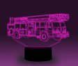 (image for) Transportation Images 3D Illusion LED Night Light w/ 16 Colors Remote Touch Switch Adjustable Brightness for Kids Bedroom Decoration