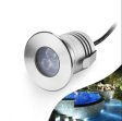 (image for) 8pcs Pack LED Underwater Pool Lights, 3W 12V-24V DC, IP68 Waterproof, Stainless Steel Aluminum, lamp for Inground Swimming Pools Ponds Fountains Steps
