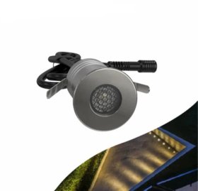 8PCS Pack 1W/3W IP67 Waterproof Dimmable Anti-Glare Stainless Steel Outdoor Cellular LED Underground Light