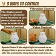 (image for) White Bear Clock and LED Night Light Rechargeable Nursery Lamp with Timer for Baby Girls Boys