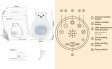 (image for) White Bear Clock and LED Night Light Rechargeable Nursery Lamp with Timer for Baby Girls Boys