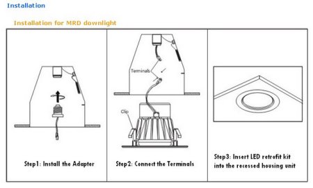 (image for) 15W LD-DL-HK-06-15W LED Down Light Dimmable 15W(125W Equivalent) Recessed LED Retrofit Downlight