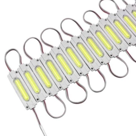 (image for) 20pcs/pack LED Modules String with COB 2W LED 160°Beam DC12V 100LM 2W Module Light Waterproof IP65 with Adhesive Tape Back