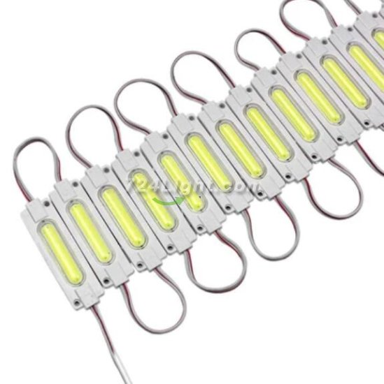 (image for) 20pcs/pack LED Modules String with COB 2W LED 160°Beam DC12V 100LM 2W Module Light Waterproof IP65 with Adhesive Tape Back