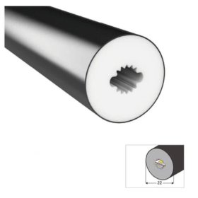 16.4FT(5Meters) Dia.22mm 360° Emitting IP67 Waterproof Flexible Full Black Silicon LED NEON Tube Housing Fit for 8mm Wide LED Strip Light