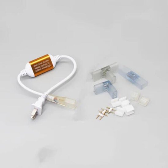 (image for) 8x16 LED NEON Strip Light Accessories Strip Connector and Installation Clips